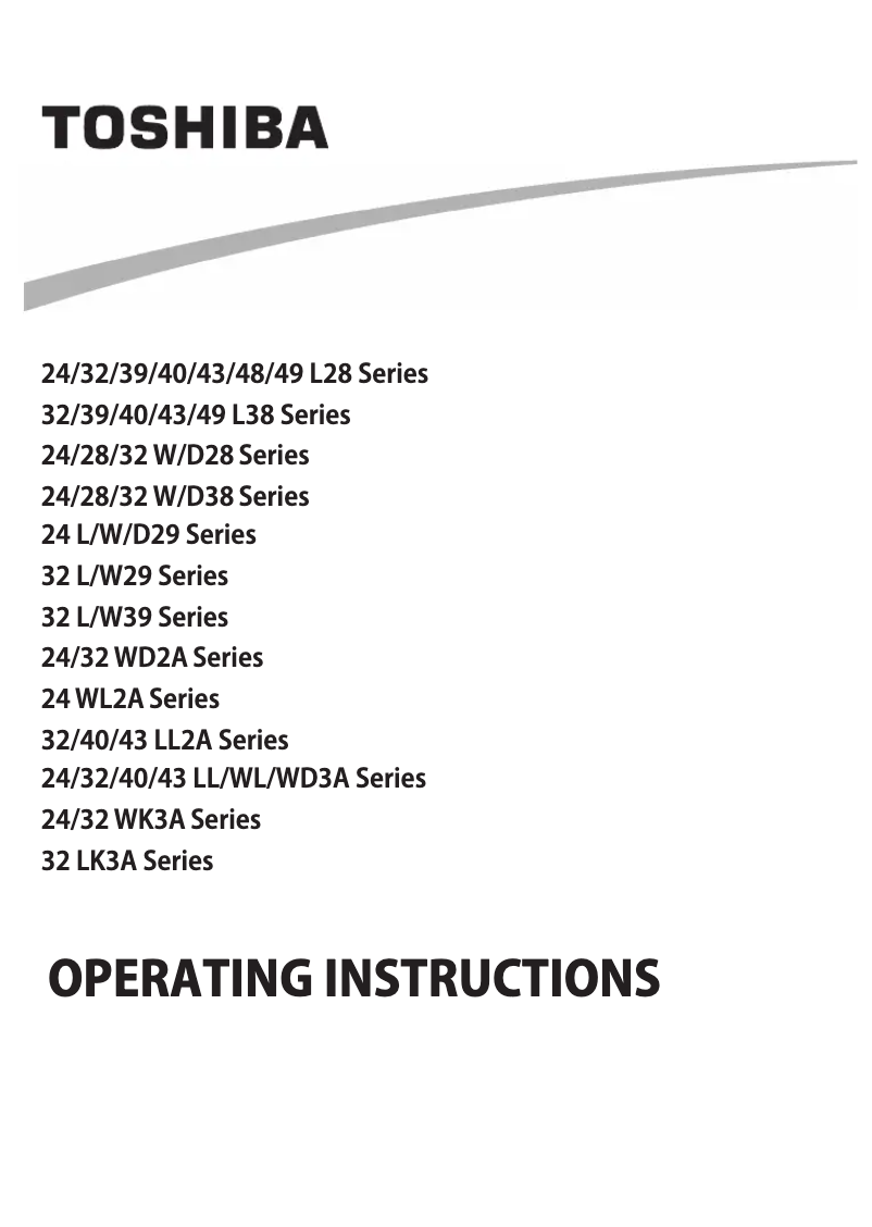 Page n°1 - Manuel utilisateur Toshiba 32WK3A63DB