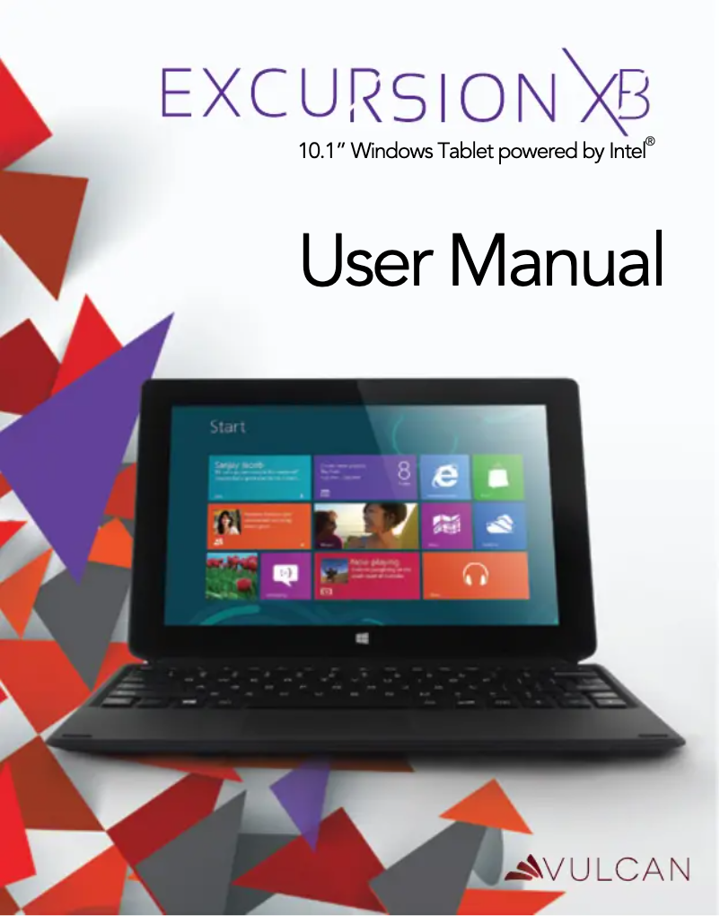 Page 1 de la notice Manuel utilisateur Vulcan Excursion XB