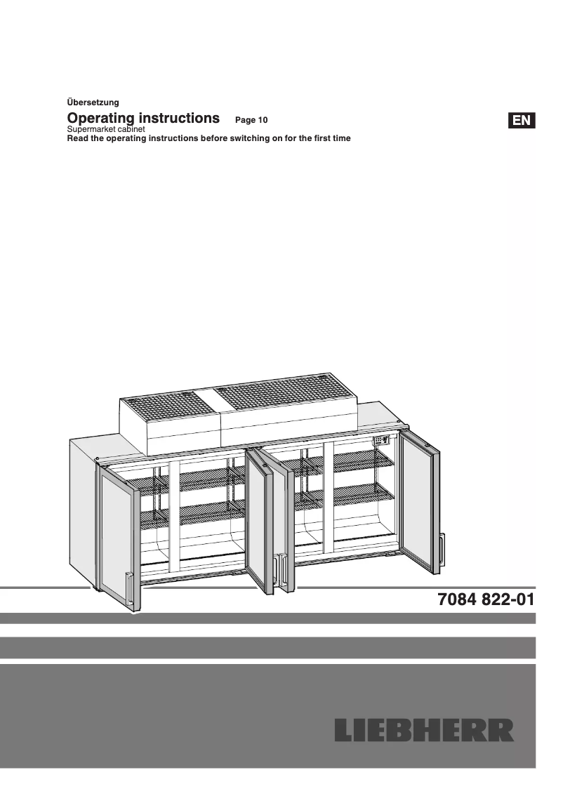 Page 1 de la notice Manuel utilisateur Liebherr SFT 1223