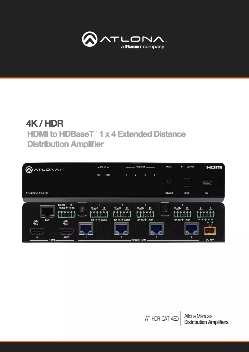 Página 1 del manual Manual de usuario Atlona AT-HDR-CAT-4ED