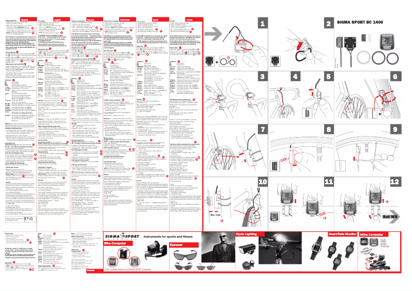 Page 1 de la notice Manuel utilisateur Sigma BC 1400