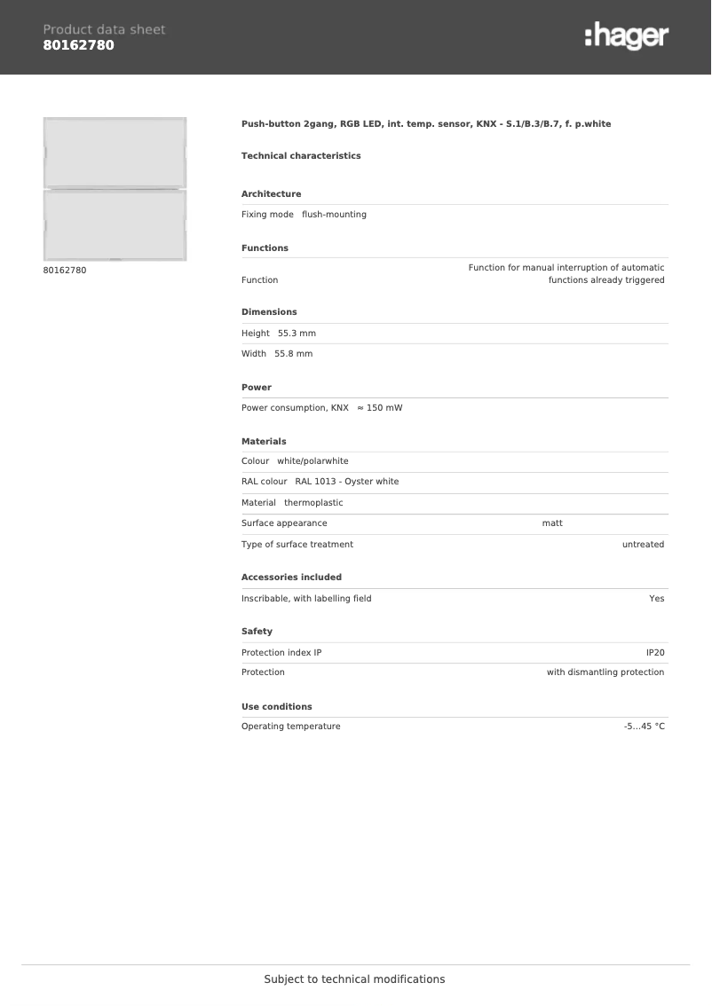 Image de la première page du manuel de l'appareil 80162780