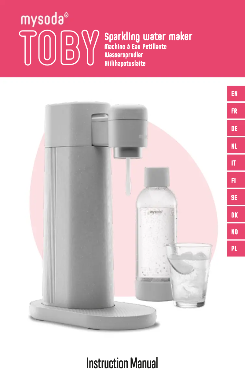 Page 1 de la notice Manuel utilisateur MySoda Toby
