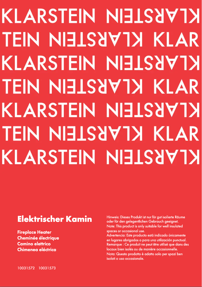 Image de la première page du manuel de l'appareil 10031572