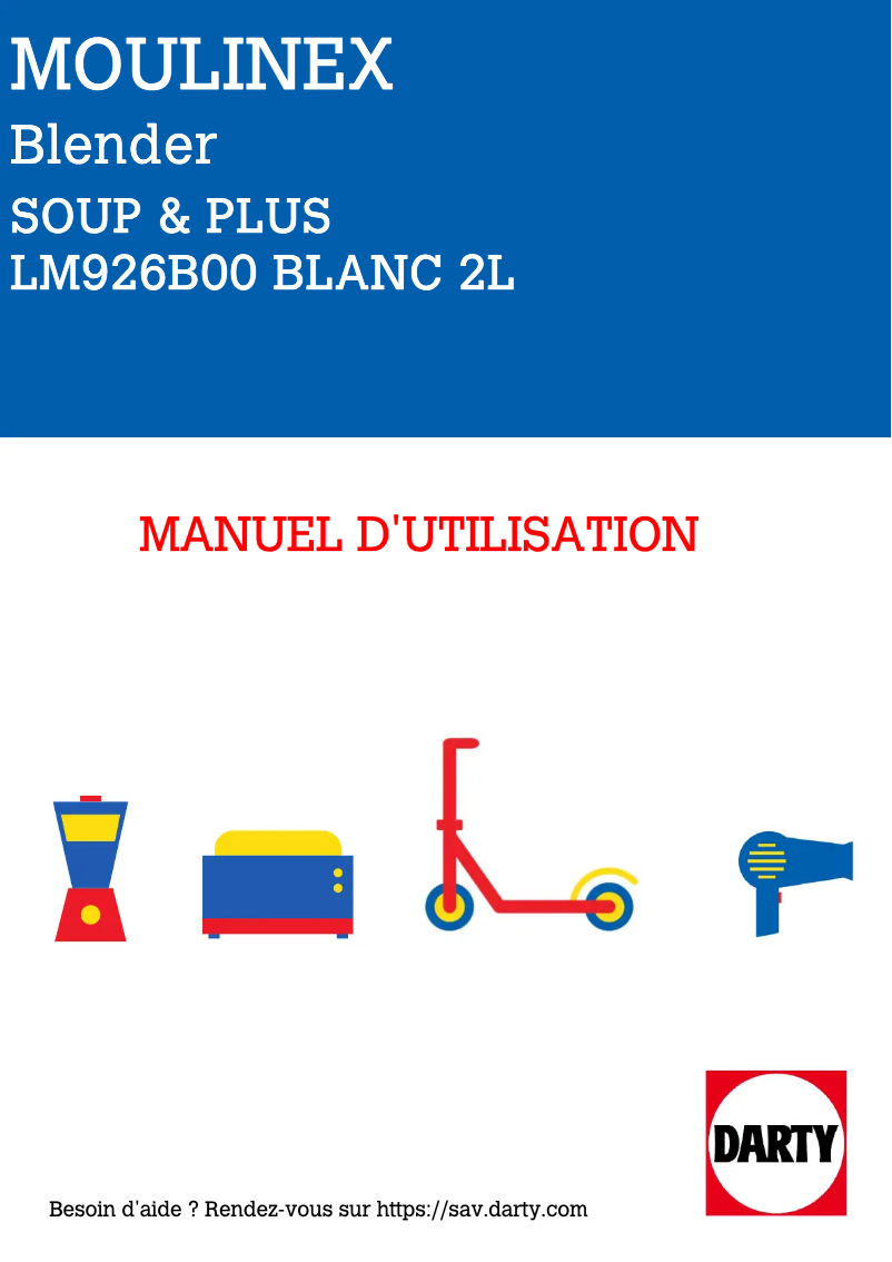 Image de la première page du manuel de l'appareil Soup&Plus LM926B00