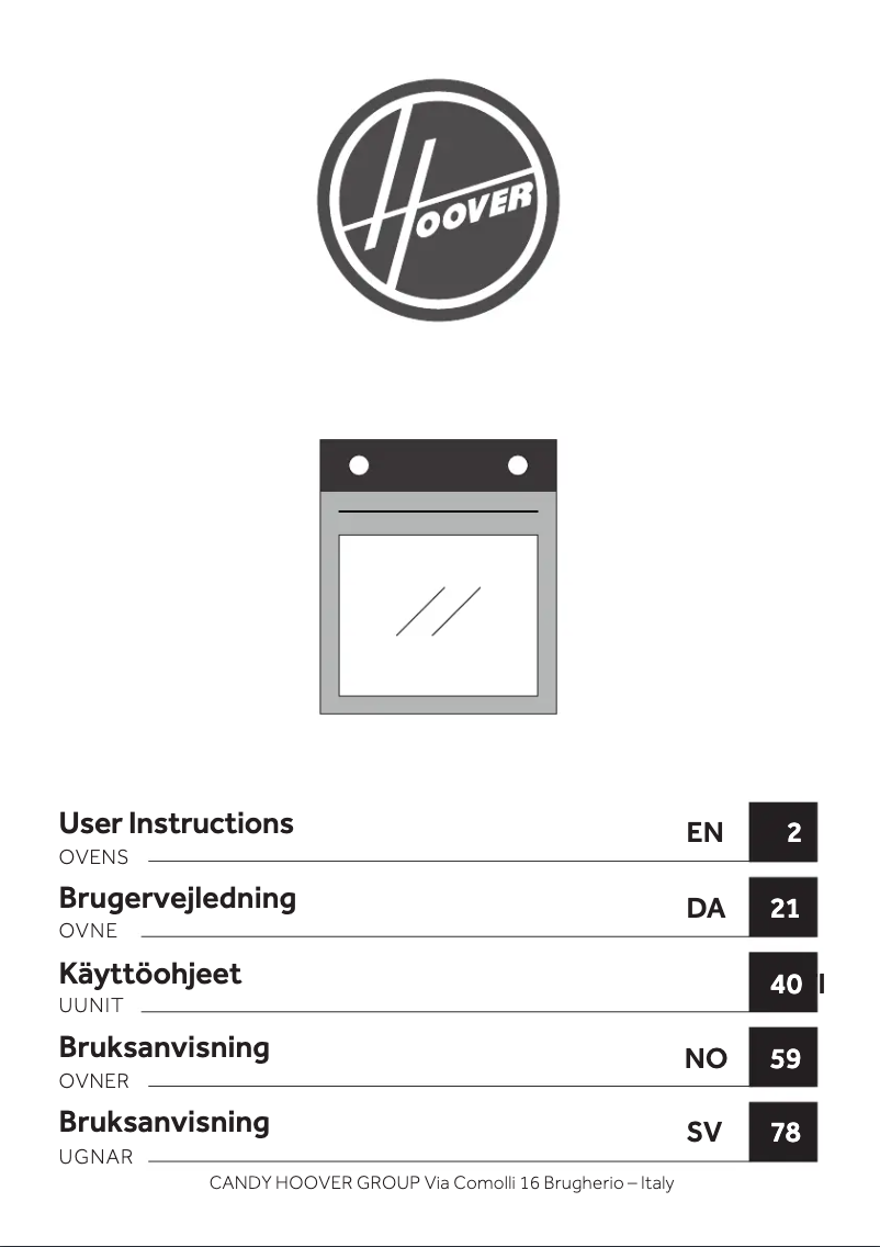 Page 1 de la notice Manuel utilisateur Hoover HOXC5S5978WF