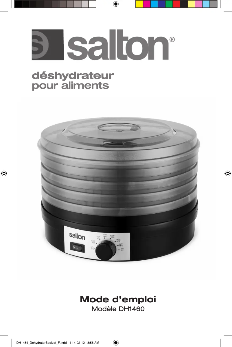 Page n°1 - Manuel utilisateur Salton DH1460