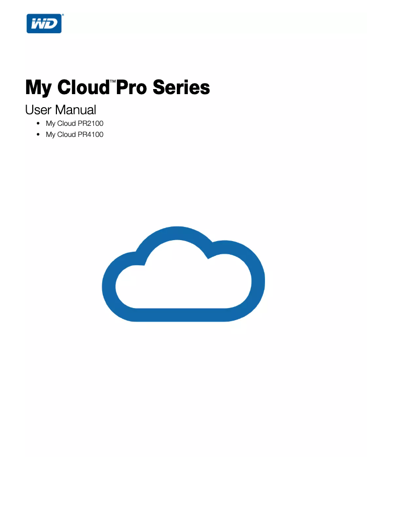 Página 1 del manual Manual de usuario Western Digital My Cloud Pro PR2100
