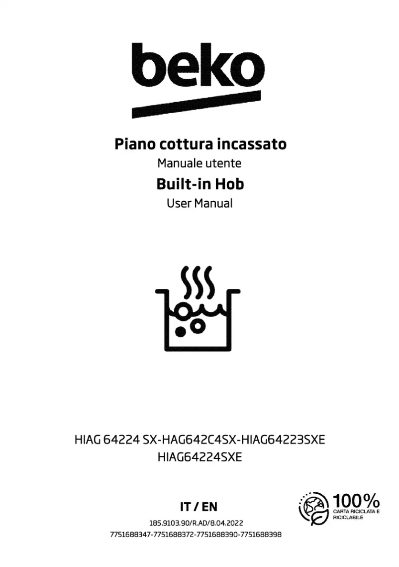 Image de la première page du manuel de l'appareil HIAG64223SXE