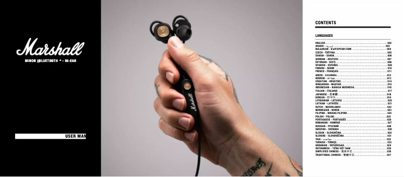 Image de la première page du manuel de l'appareil Minor II Bluetooth