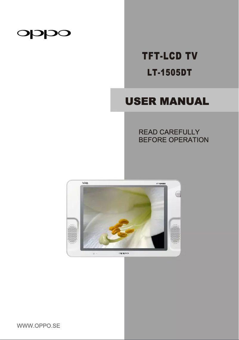 Page 1 de la notice Manuel utilisateur Oppo LT 1505DT