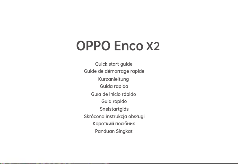 Page 1 de la notice Manuel utilisateur Oppo Enco X2