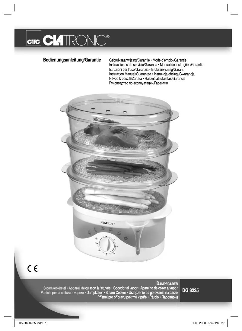 Page 1 of the manual User Manual Clatronic DG 3235