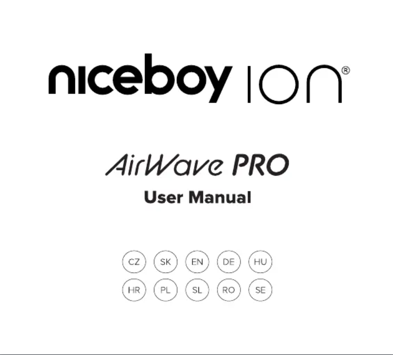 Page 1 de la notice Manuel utilisateur Niceboy ION AirWave PRO