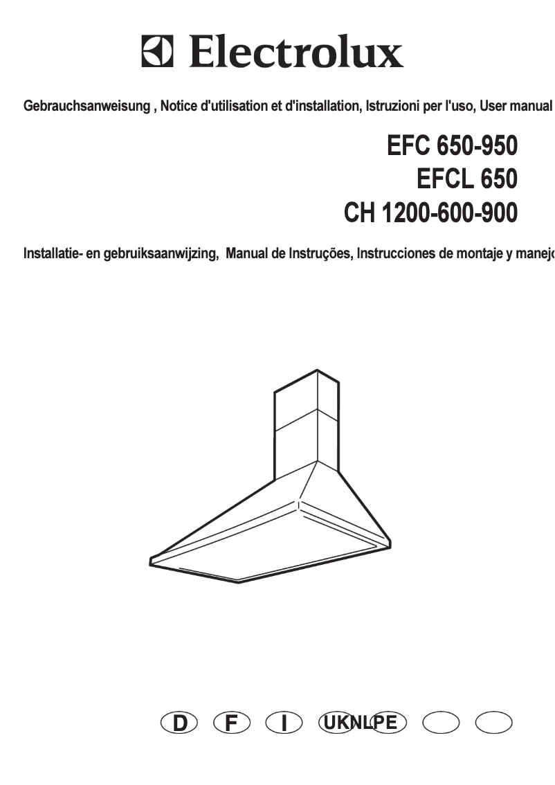 Page 1 de la notice Manuel utilisateur Electrolux EFC650