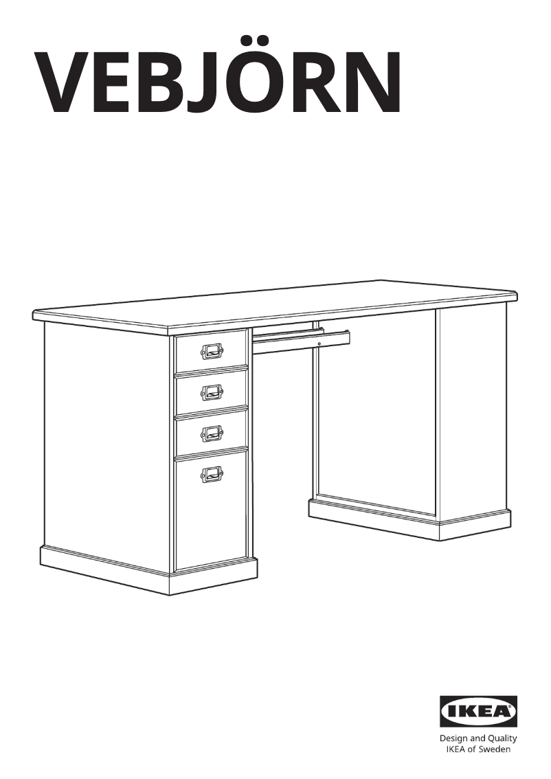 Page 1 de la notice Manuel utilisateur Ikea VEBJÖRN 604.608.38