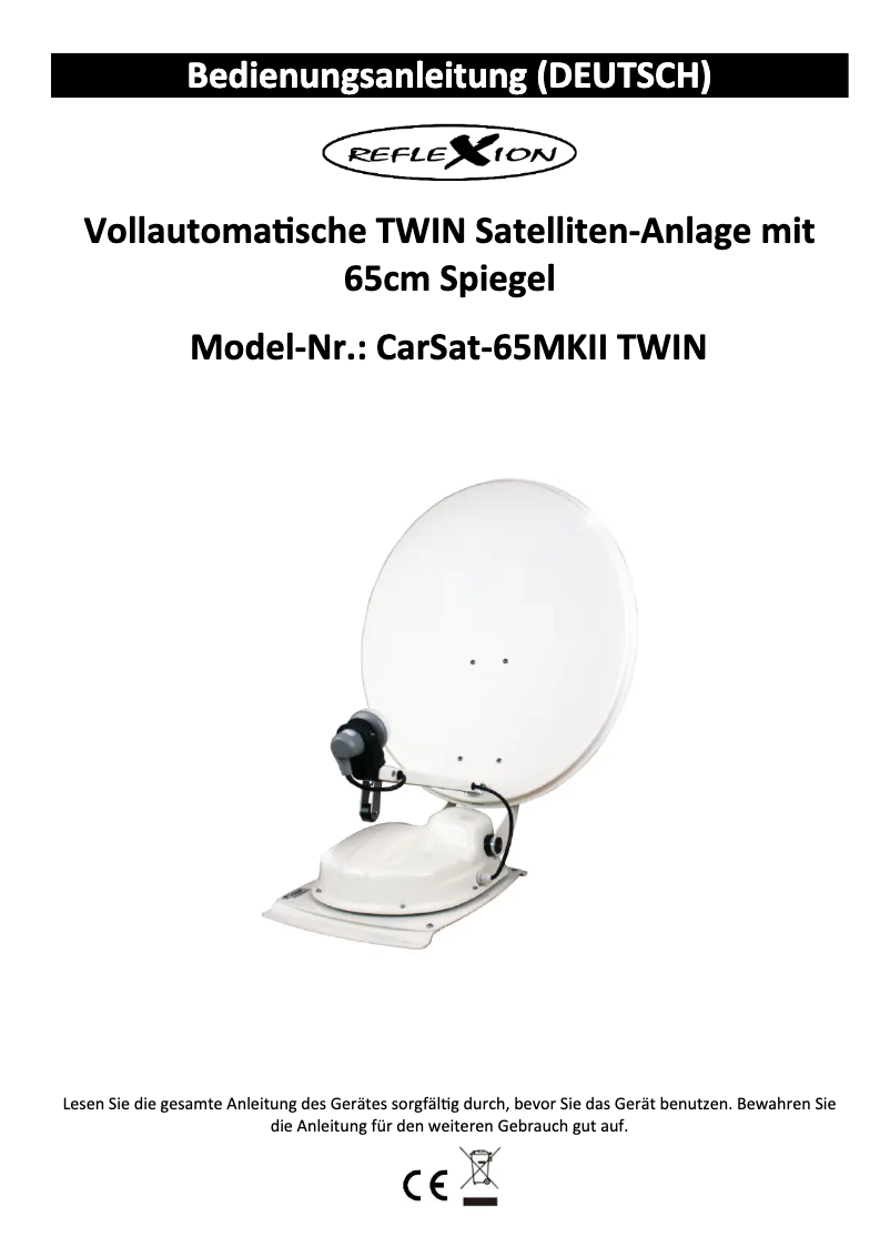 Página 1 del manual Manual de usuario Reflexion CarSat-65MKII Twin