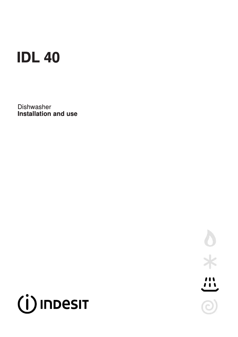 Page 1 de la notice Manuel utilisateur Indesit IDL 44