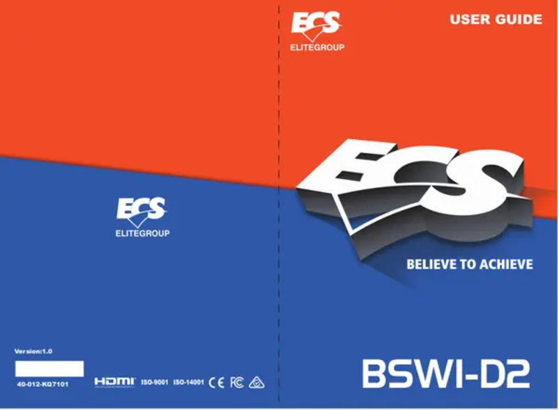 Page n°1 - Manuel utilisateur ECS BSWI-D2-N3060