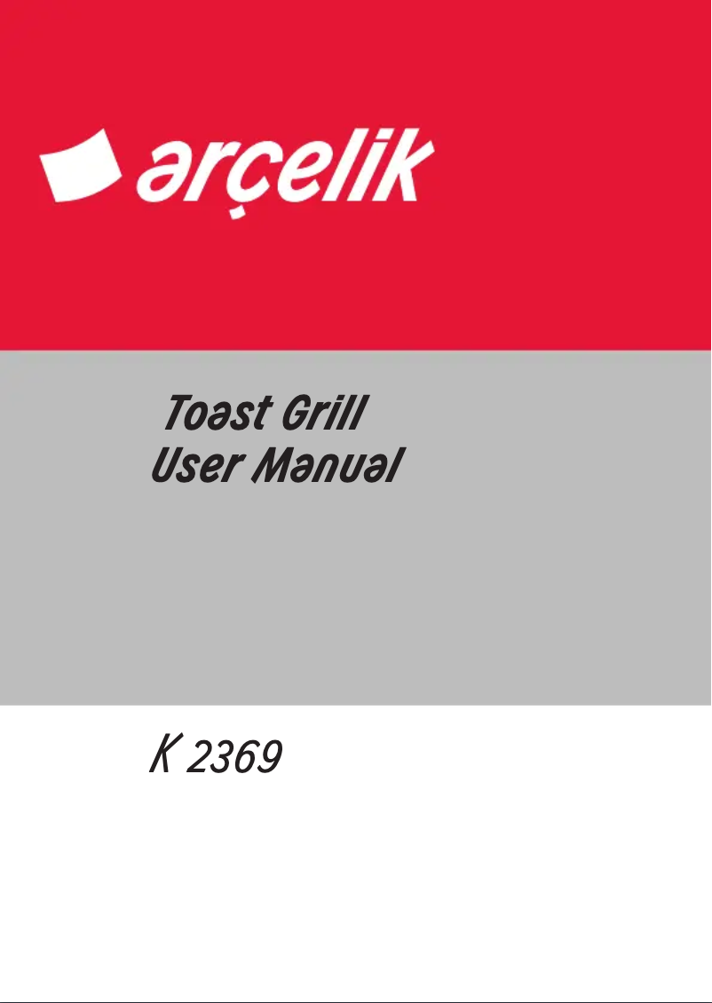 Page 1 de la notice Manuel utilisateur Arçelik K 2369 TG