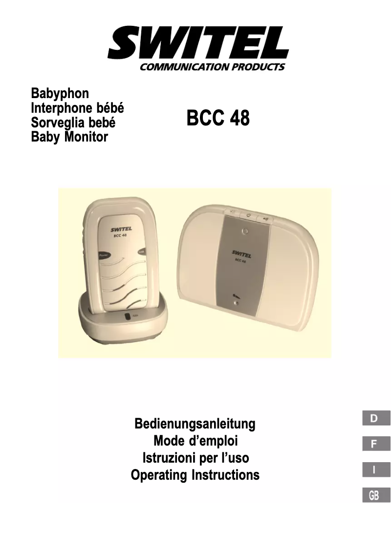 Page 1 de la notice Manuel utilisateur Switel BCC48