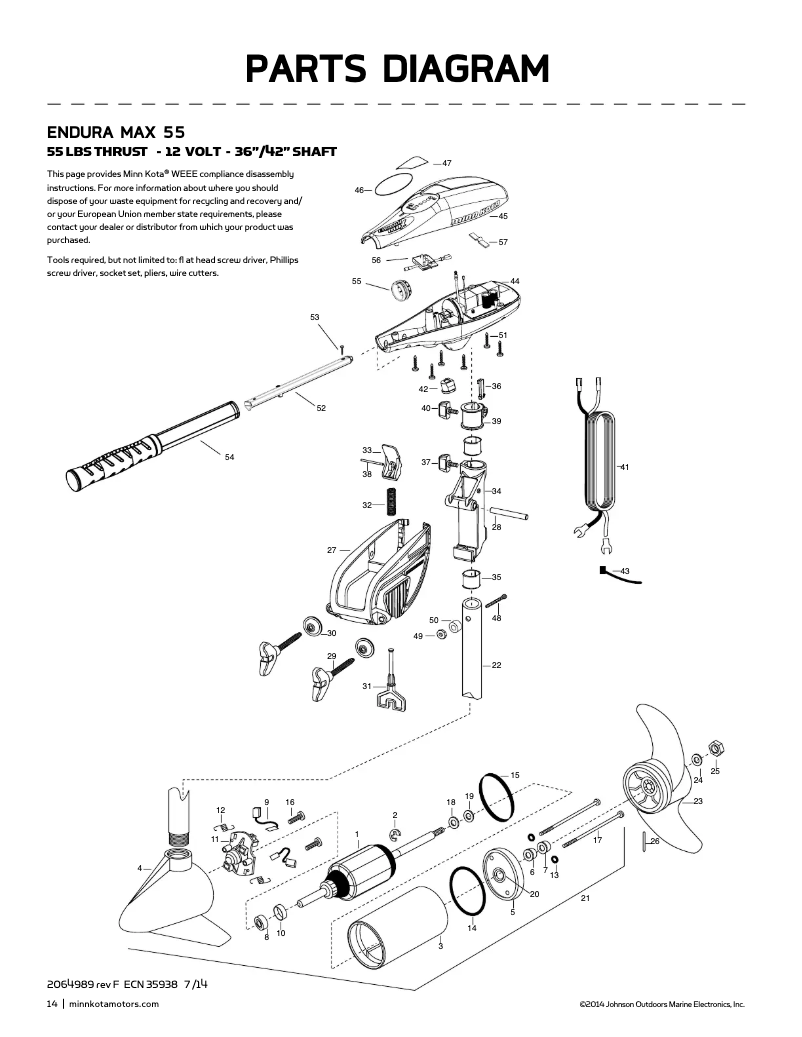 Image de la première page du manuel de l'appareil Endura Max 55