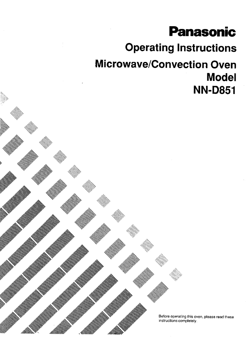 Imagen de la primera página del manual del dispositivo NN-D851