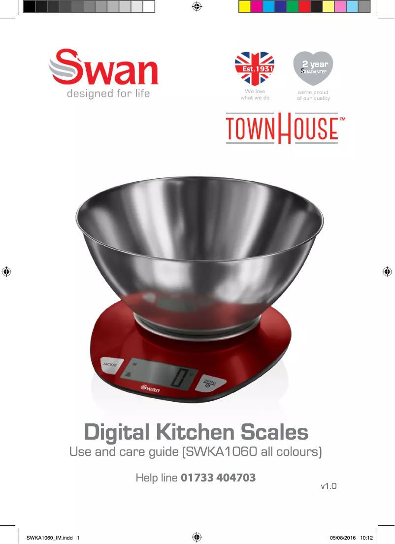 Page 1 de la notice Manuel utilisateur Swan SWKA1060REDN