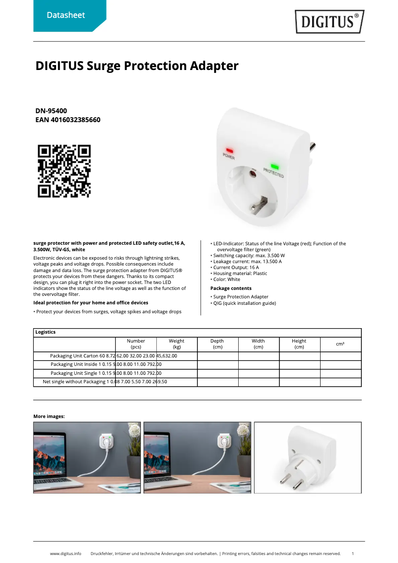 Image de la première page du manuel de l'appareil DN-95400