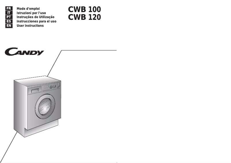 Page 1 de la notice Manuel utilisateur Candy CWB 120-80