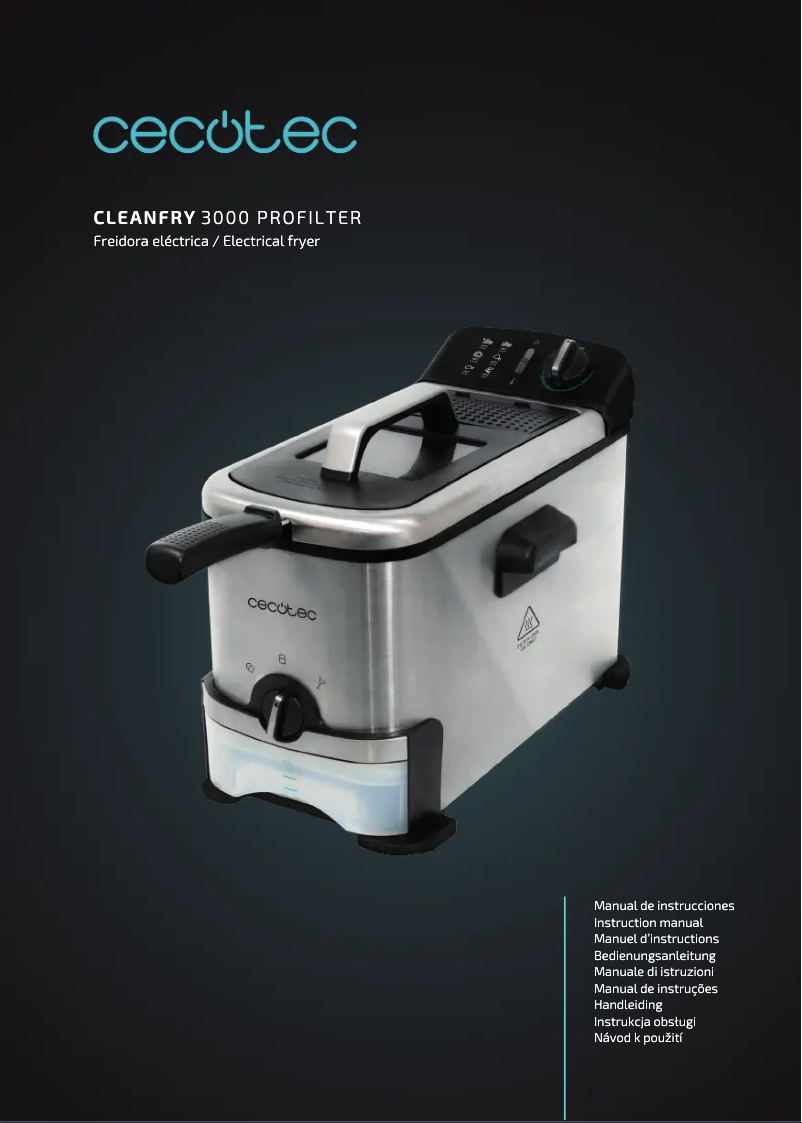 Page n°1 - Manuel utilisateur Cecotec CleanFry 3000 ProFilter