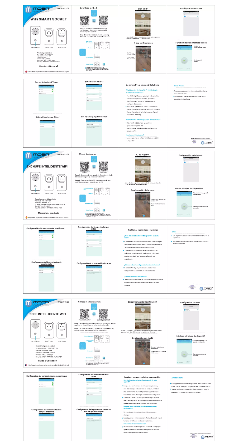 Page n°1 - Manuel utilisateur Imperii Electronics HO.02.0073.02