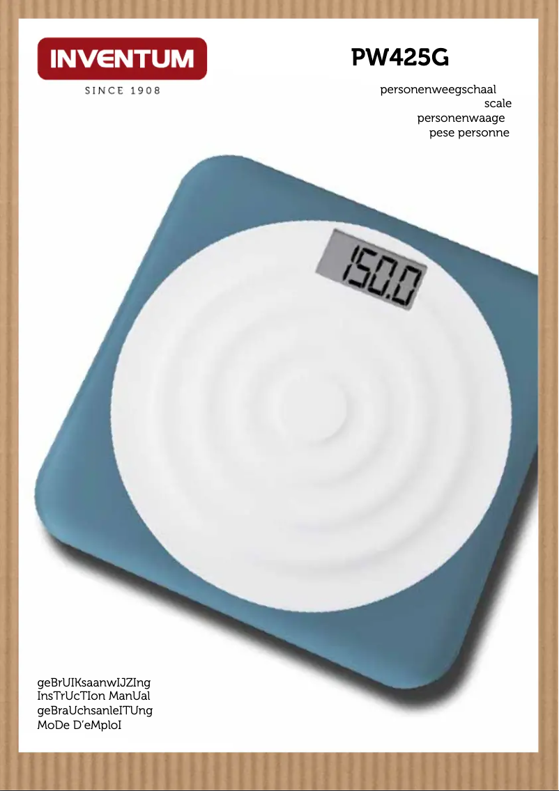 Image de la première page du manuel de l'appareil PW425G