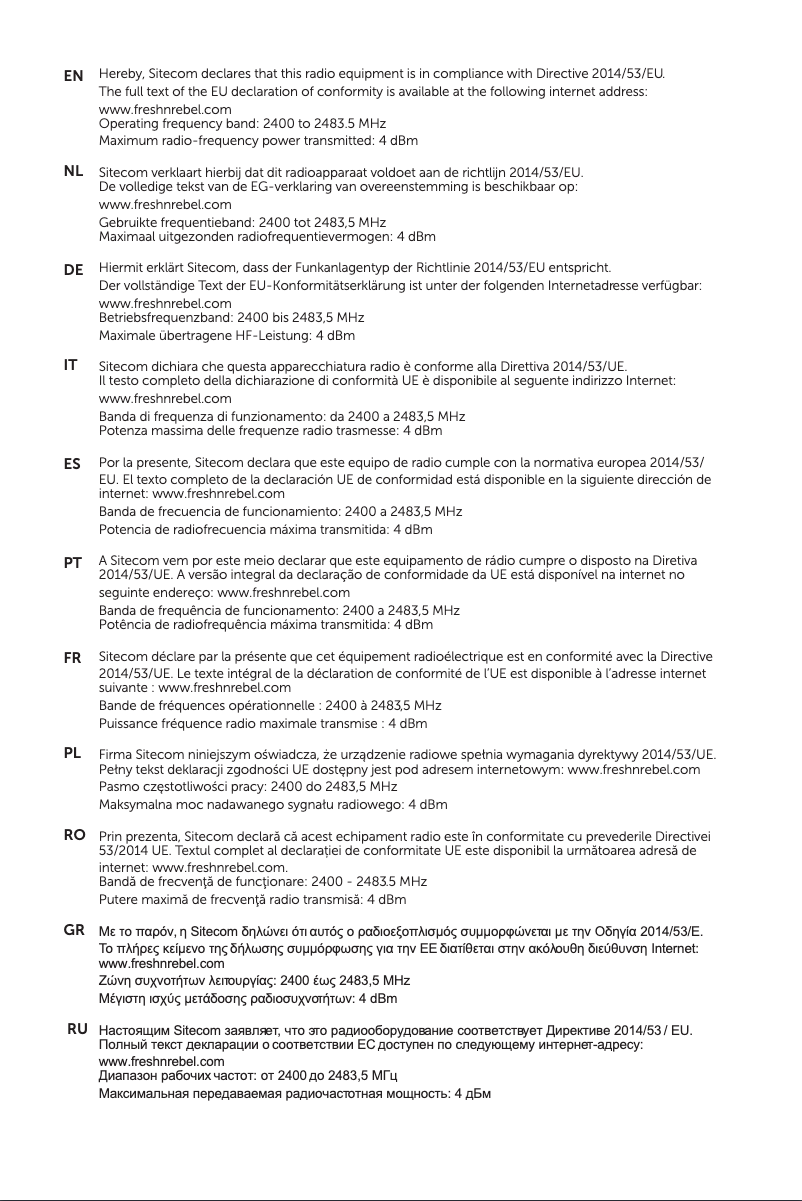 Page 1 de la notice Manuel utilisateur Fresh 'n Rebel Flow Wireless