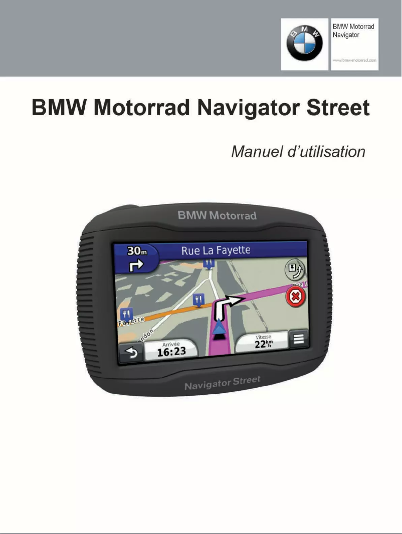 Image de la première page du manuel de l'appareil BMW Motorrad Navigator Street