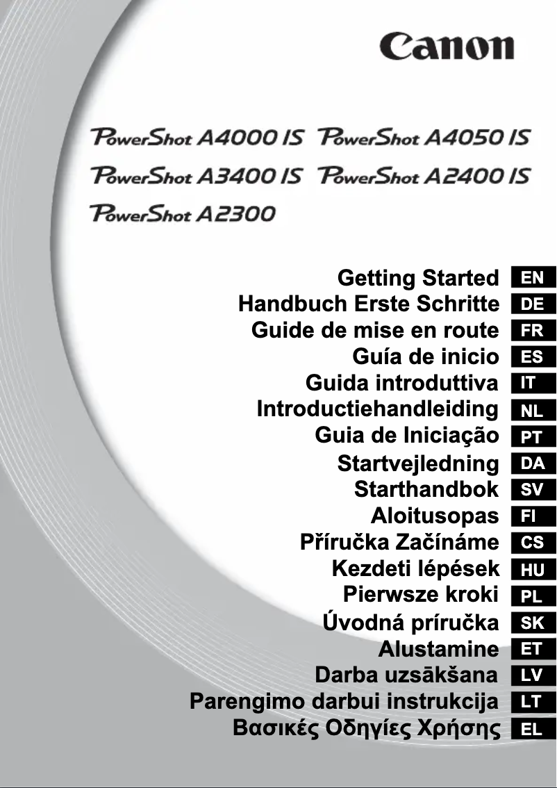 Page 1 de la notice Manuel utilisateur Canon PowerShot A4000 IS