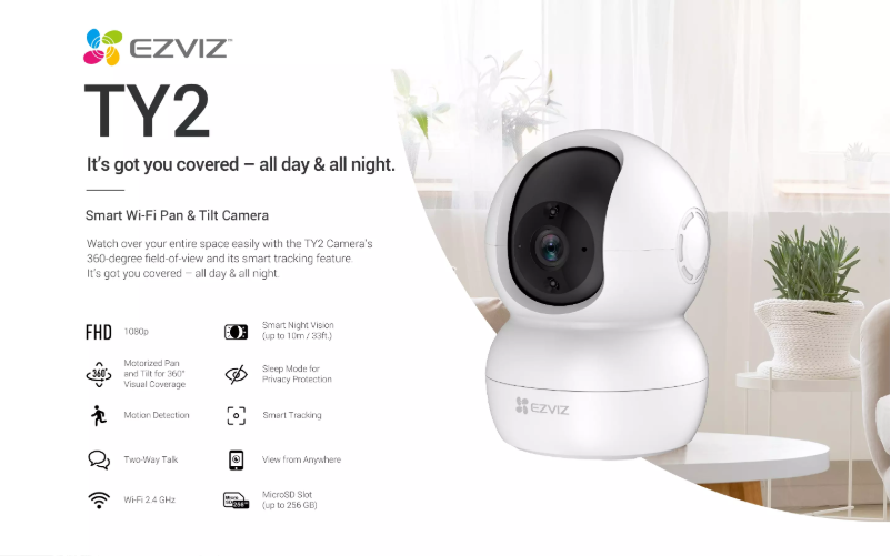 Page 1 de la notice Fiche technique EZVIZ TY2