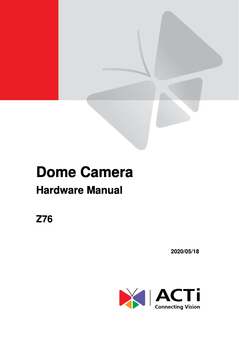 Image de la première page du manuel de l'appareil Z76