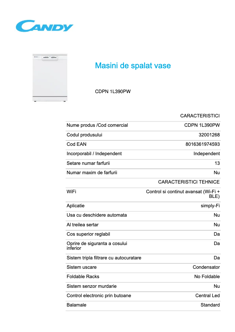 Image de la première page du manuel de l'appareil CDPN 1L390PW