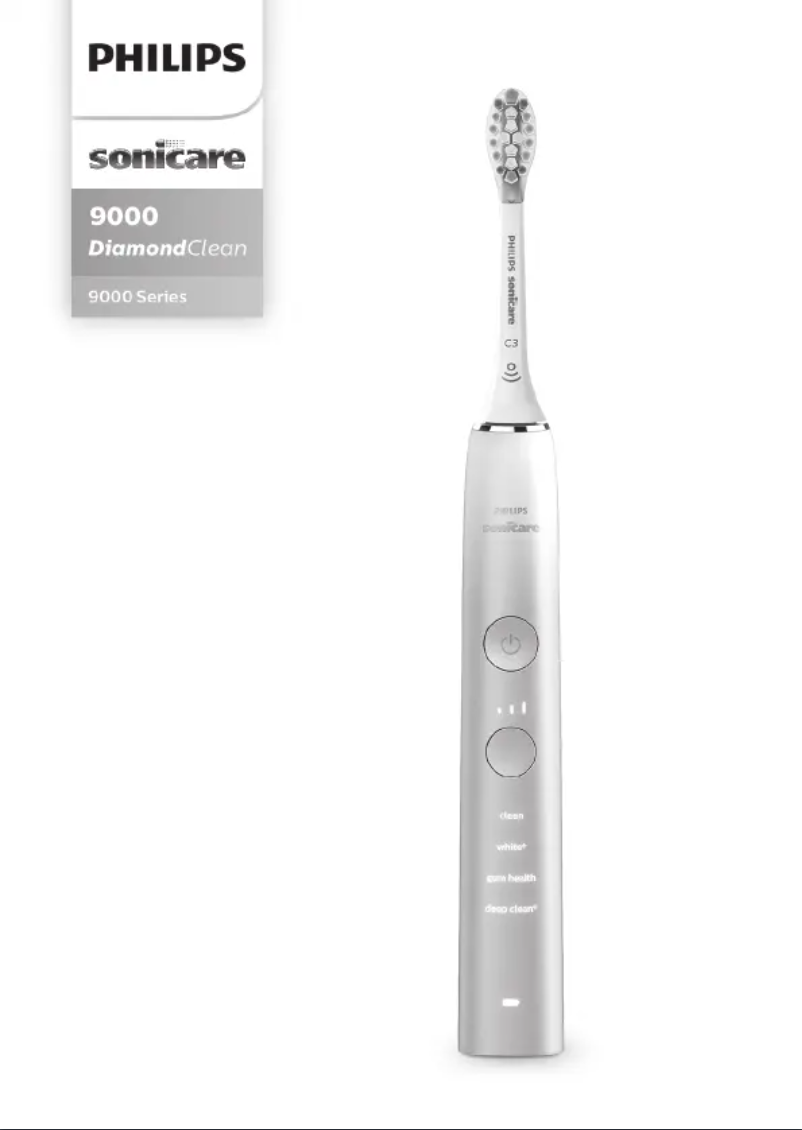 Image de la première page du manuel de l'appareil Sonicare DiamondClean 9000 HX9911