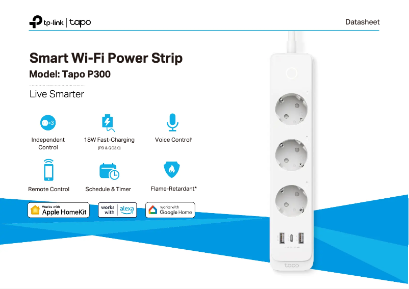 Page 1 de la notice Fiche technique TP-Link Tapo P300
