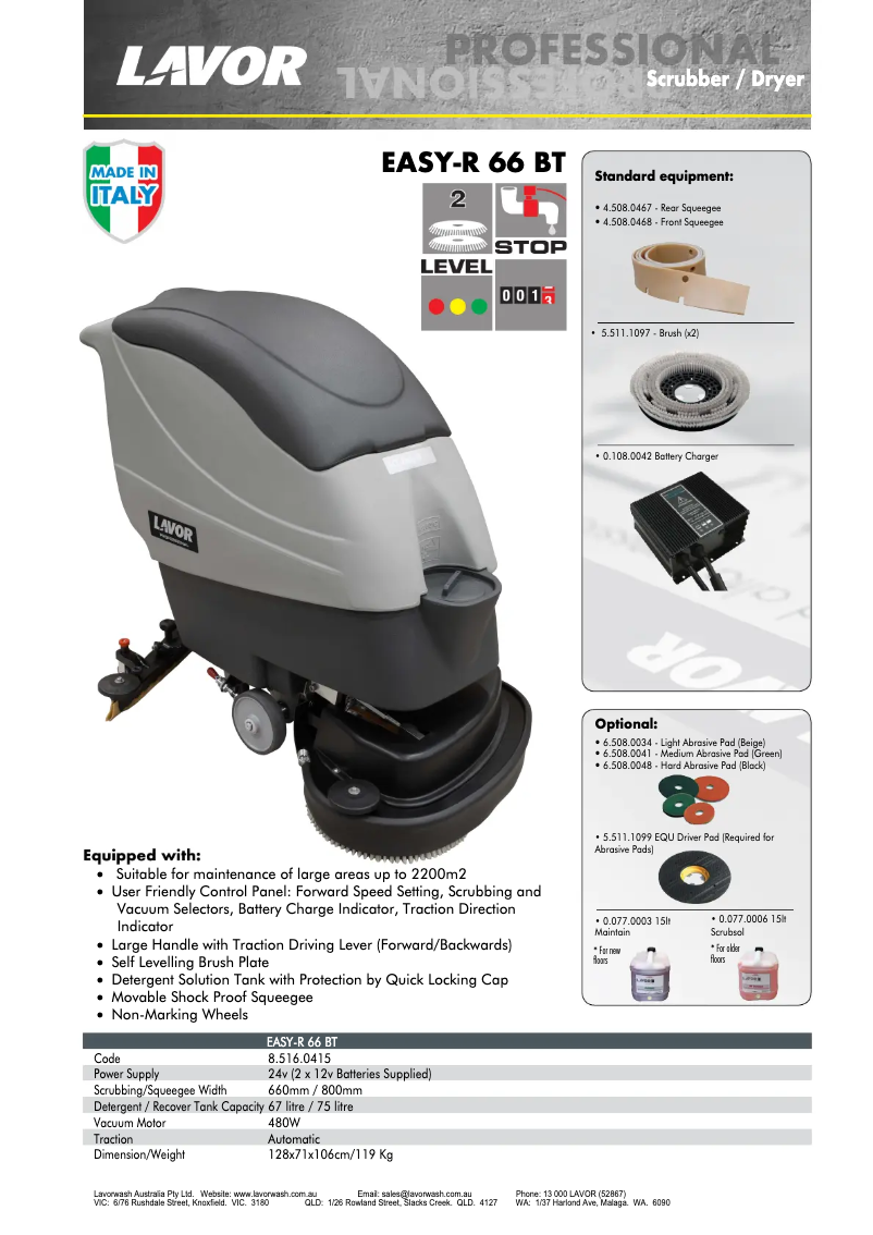 Image de la première page du manuel de l'appareil EASY-R 66 BT