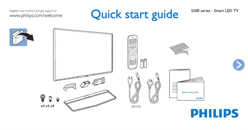 Page n°1 - Guide de démarrage rapide Philips 5000 series 32PFG5509