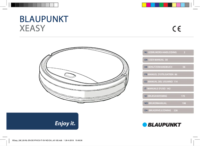 Page 1 de la notice Manuel utilisateur Blaupunkt Bluebot XEasy
