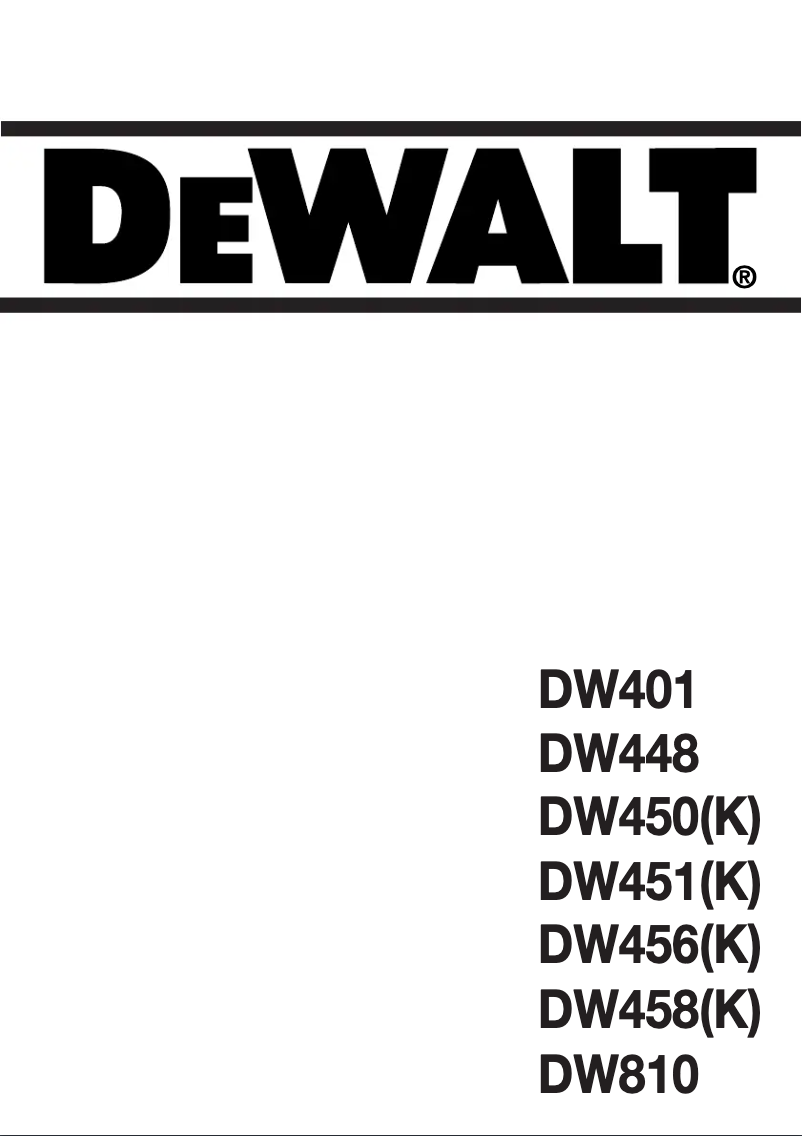 Image de la première page du manuel de l'appareil DW401
