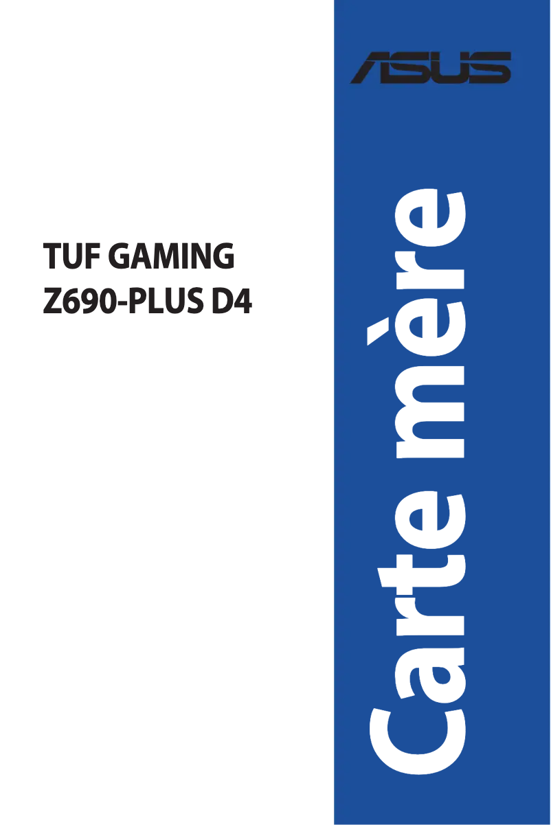 Image de la première page du manuel de l'appareil TUF Gaming Z690-Plus D4