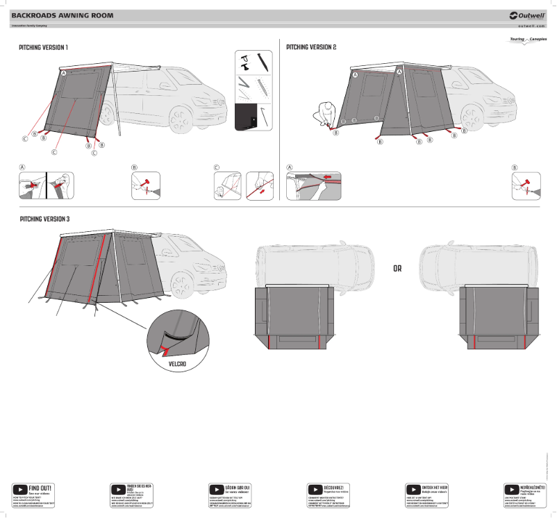 Image de la première page du manuel de l'appareil Backroads Awning Room