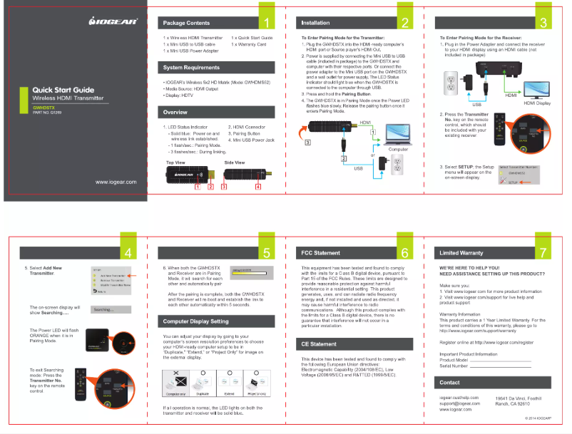 Image de la première page du manuel de l'appareil GWHDSTX
