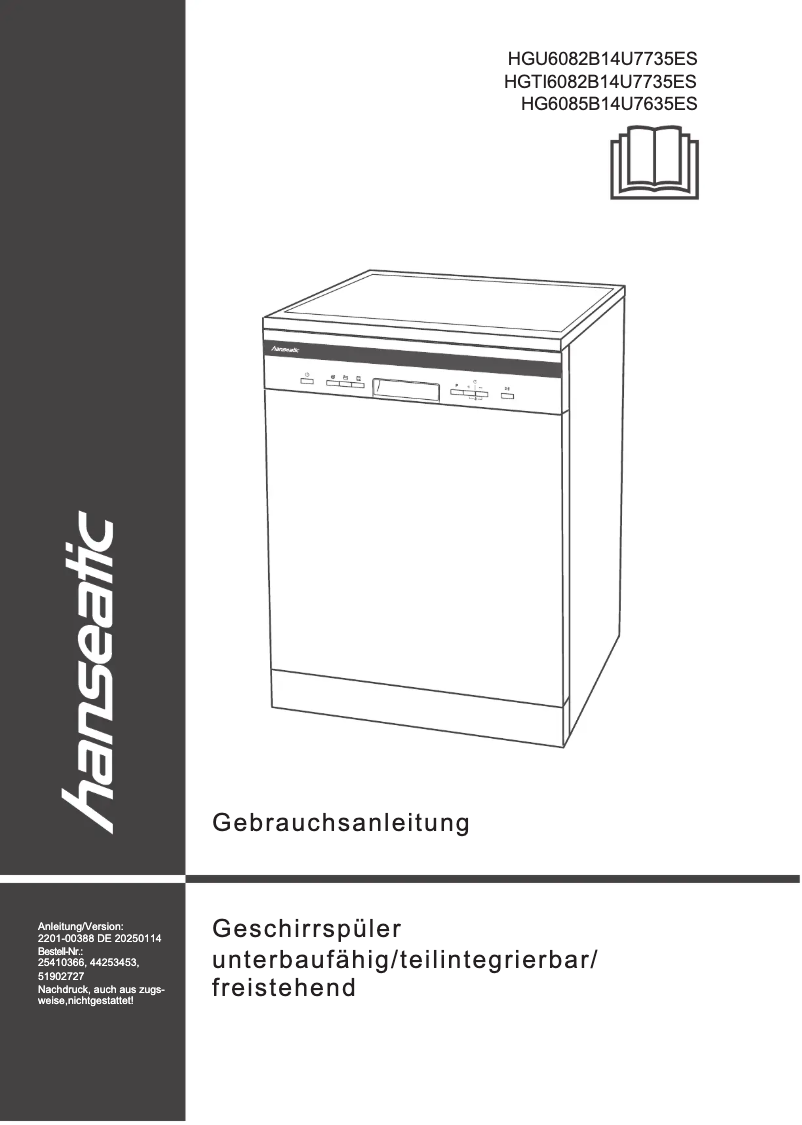 Page n°1 - Manuel utilisateur Hanseatic HG6085B14U7635ES