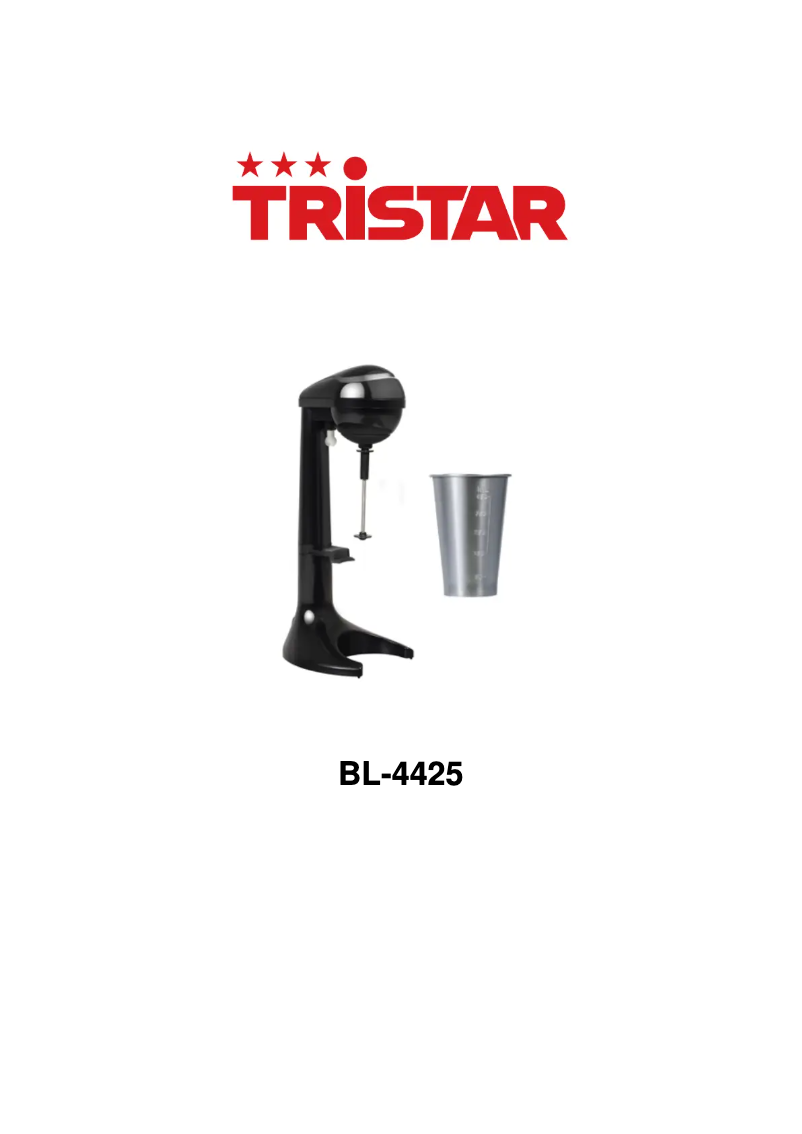 Page 1 de la notice Manuel utilisateur TriStar BL-4425